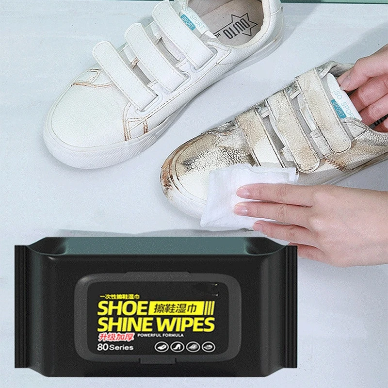 Sneaker Care White - Portable Outdoor Shoe Cleaner Wipes -