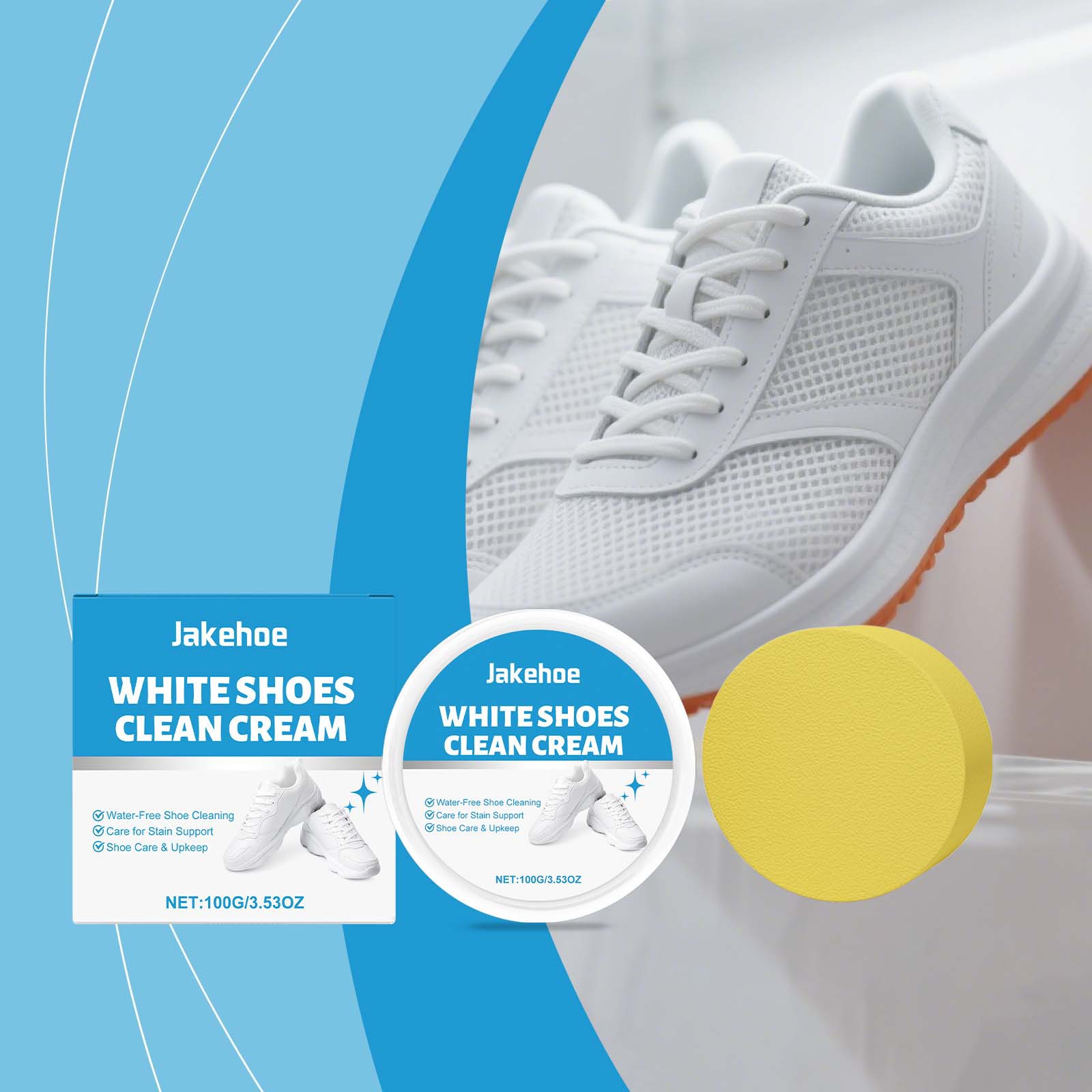 White Shoe Cleaner Cream Sneak - Sneaker Care White ulasan dan harga
