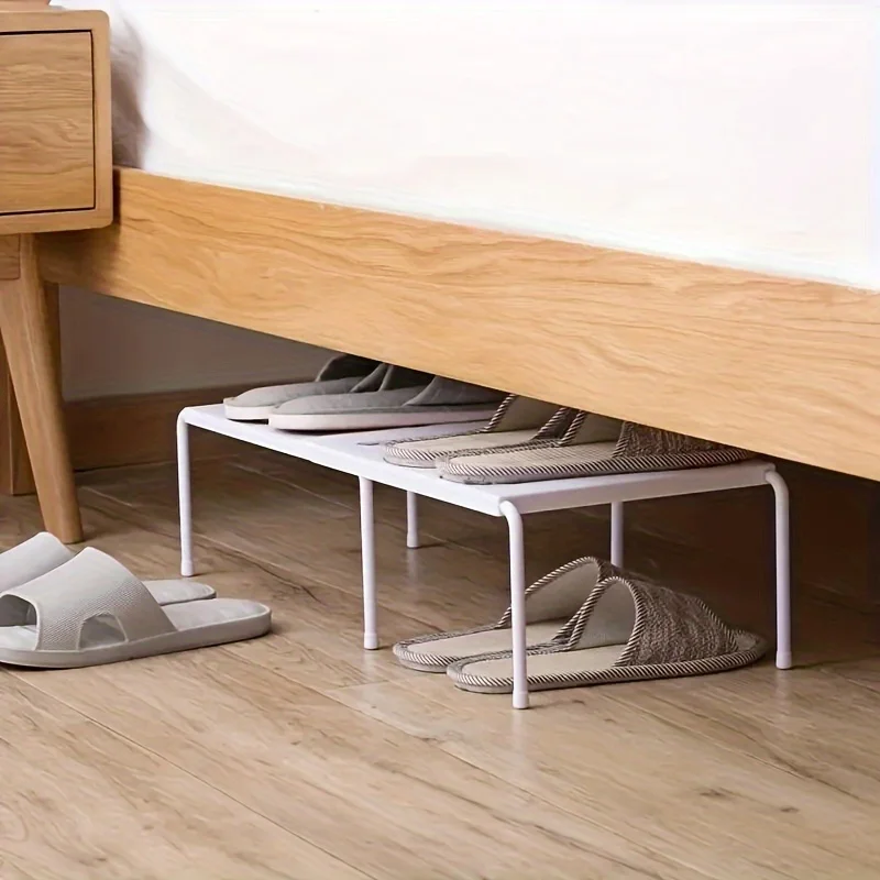 Adjustable Plastic Shoe Rack M - Sneaker Care White ulasan dan harga