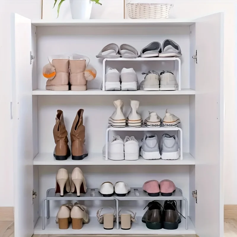 Adjustable Plastic Shoe Rack M - Sneaker Care White ulasan dan harga