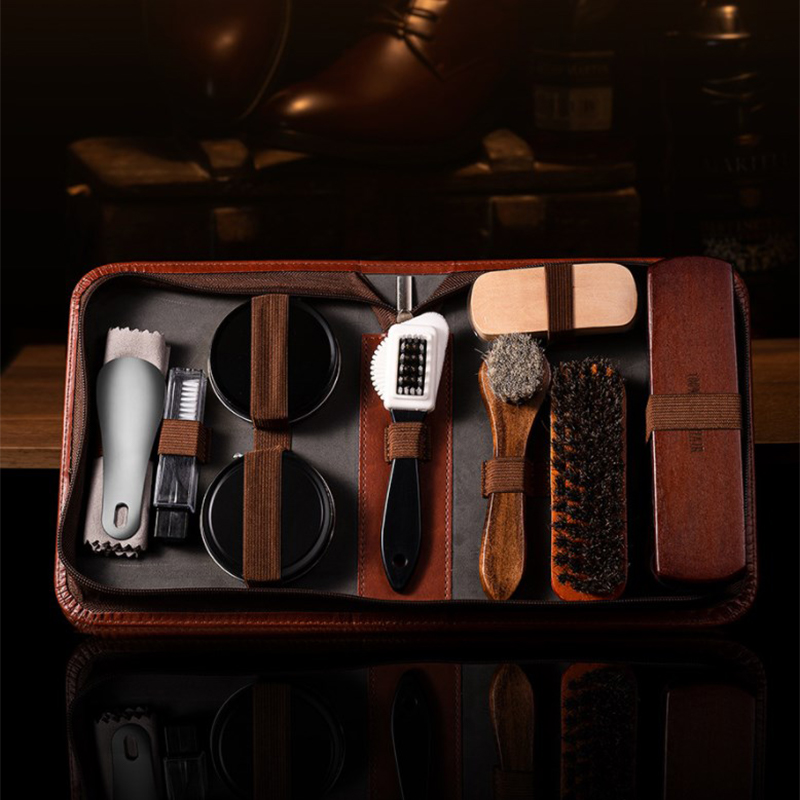 HorseHair Shoe Brush Set Leath - Sneaker Leather Care ulasan dan harga