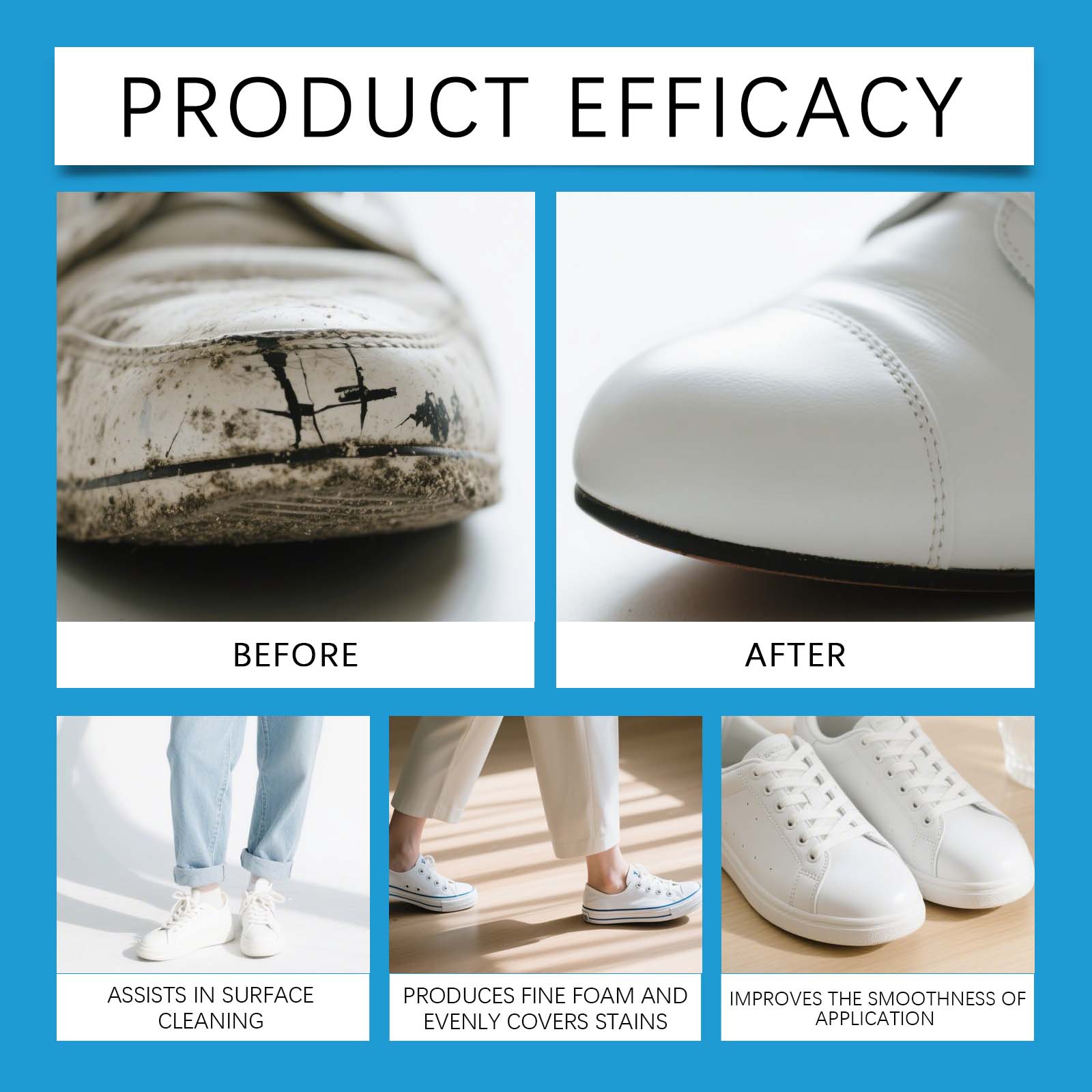 White Shoe Cleaner Cream Sneak - Sneaker Care Spray ulasan dan harga
